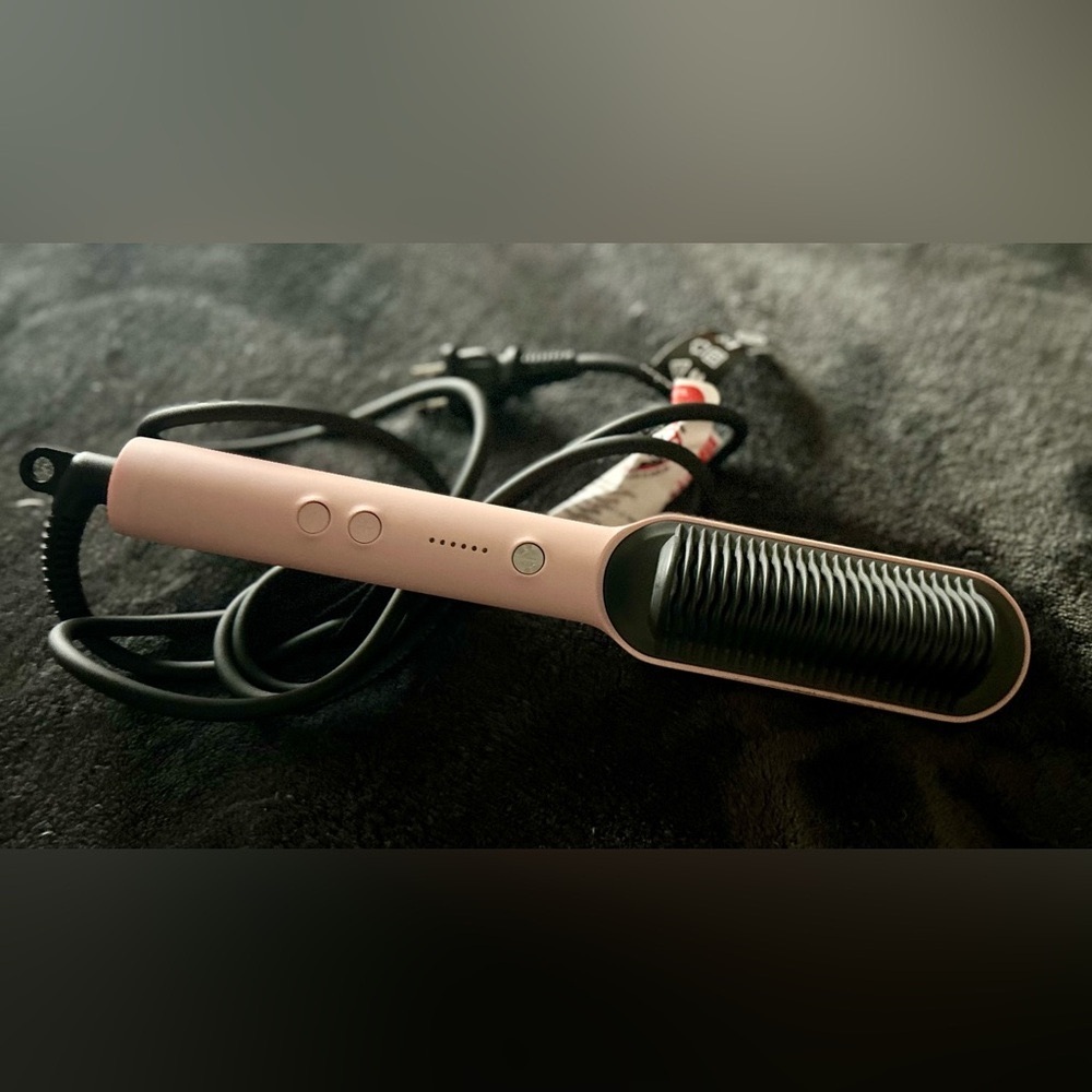 Pink Hair Straightening Brush
